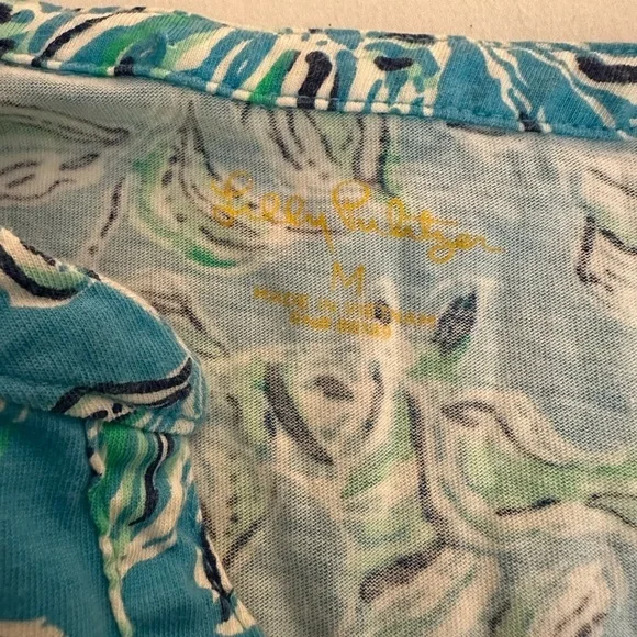 Lilly Pulitzer Loran Dress Outta Line Turquoise Oasis (104) - Picture 6 of 7